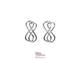 Oorstekers met zilveren ornament - zilver 925