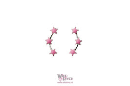 Oorknopjes met Drie Sterren - Echt Zilver 925