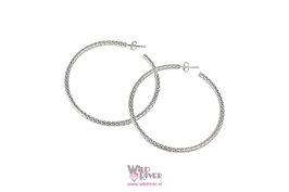 Oorstekers zilveren bewerkte oorringen