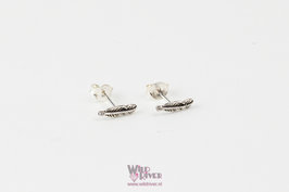 Oorknopjes zilveren veertjes